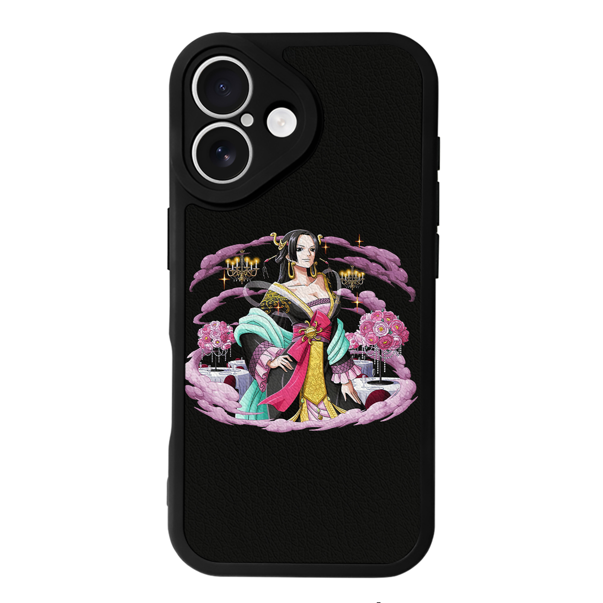 （画像用） ワンピース ボア・ハンコック ONE PIECE Boa·Hancock 【iPhone 16シリーズ対応】シリコンスマホケース（レザー調） 材質：シリコン